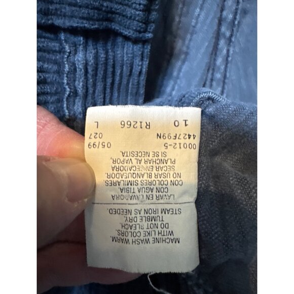 VTG Y2K Arizona Jeans Co. Baggy Fit Corduroy Pants 34x32 Dark Blue - Picture 5 of 9